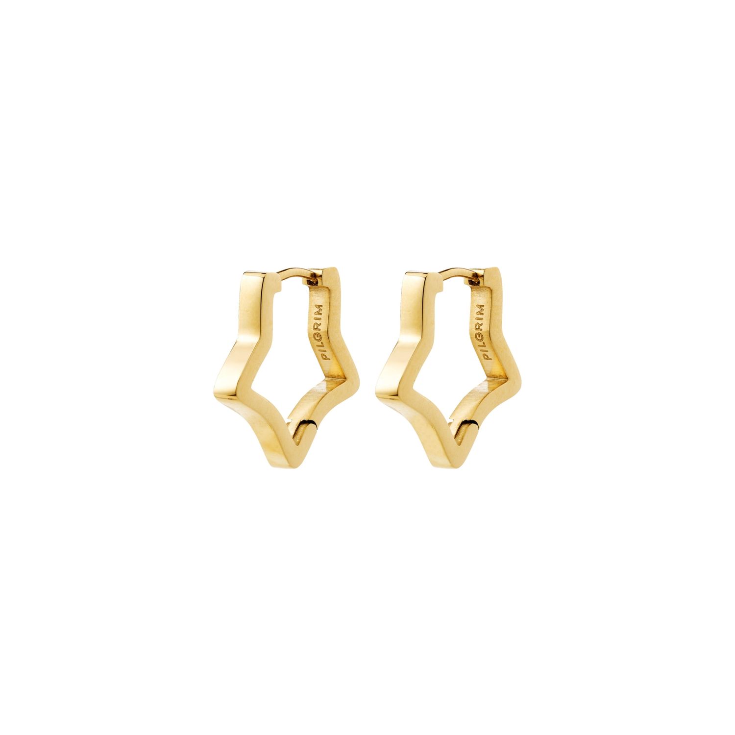 Pilgrim Gold Solari Star Hoop Earrings