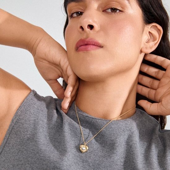Pilgrim Gold Nova Heart Necklace