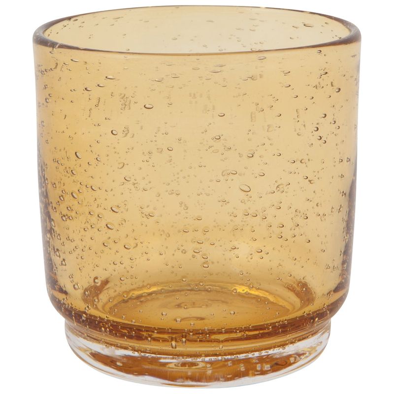 Danica Bubbled Tumbler 12 oz Glass | Amber