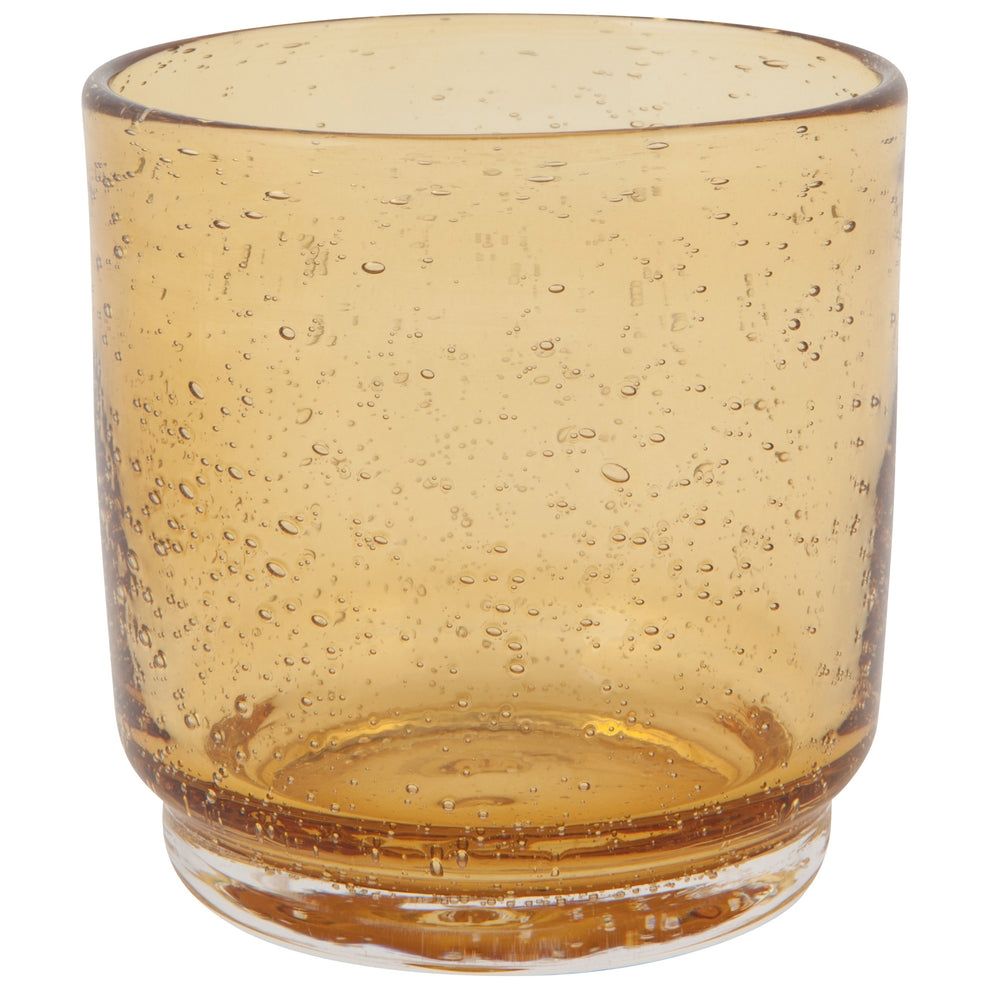 Danica Bubbled Tumbler 12 oz Glass | Amber