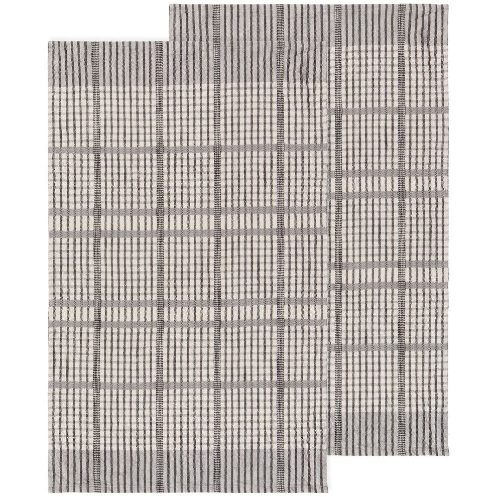 Danica Heirloom Finlay Check Dishtowel (Set of 2) | Pewter