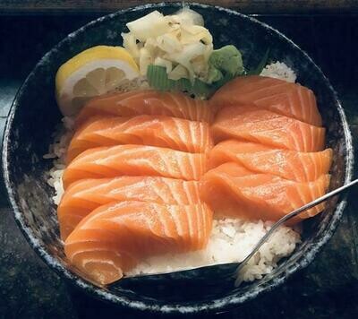 Salmon Sashimi Don