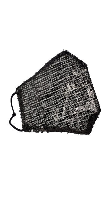 Sequin Mask - Black and White
