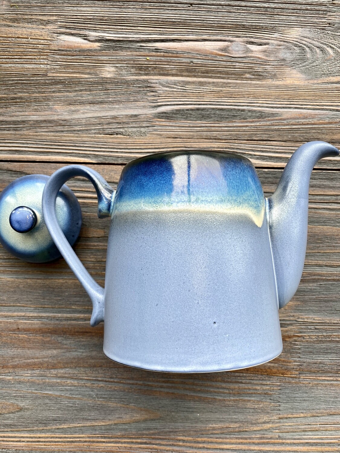 Navy Meridian Reactive Glaze Tea Pot