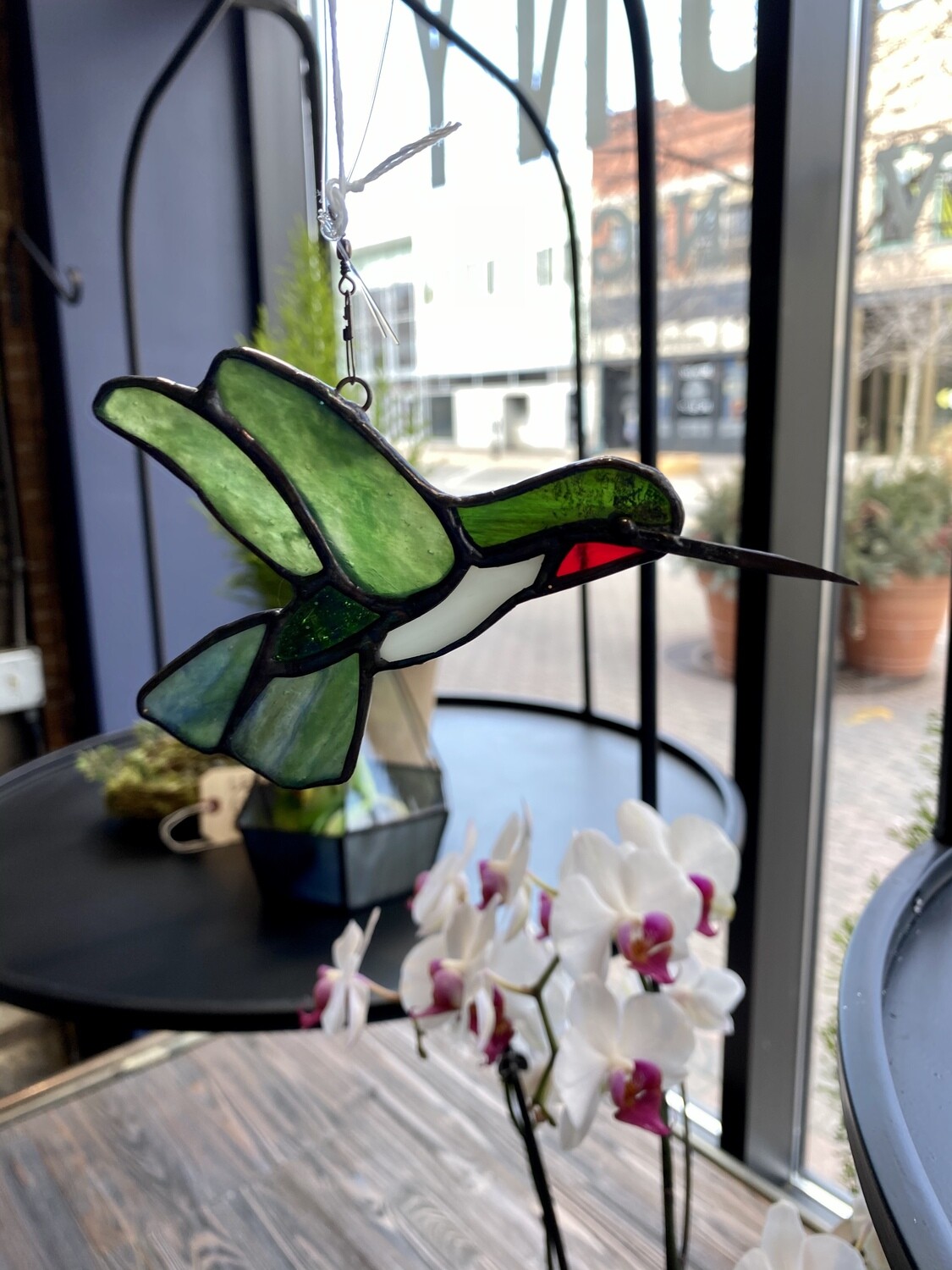 Made Local Stained Glass Hummingbird