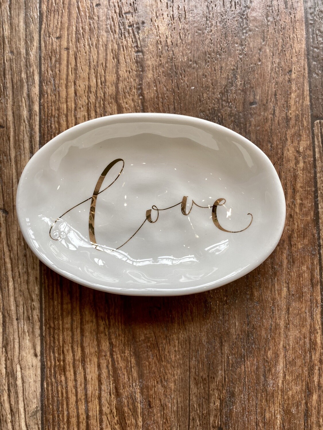 Ceramic Dish With Love Electroplating