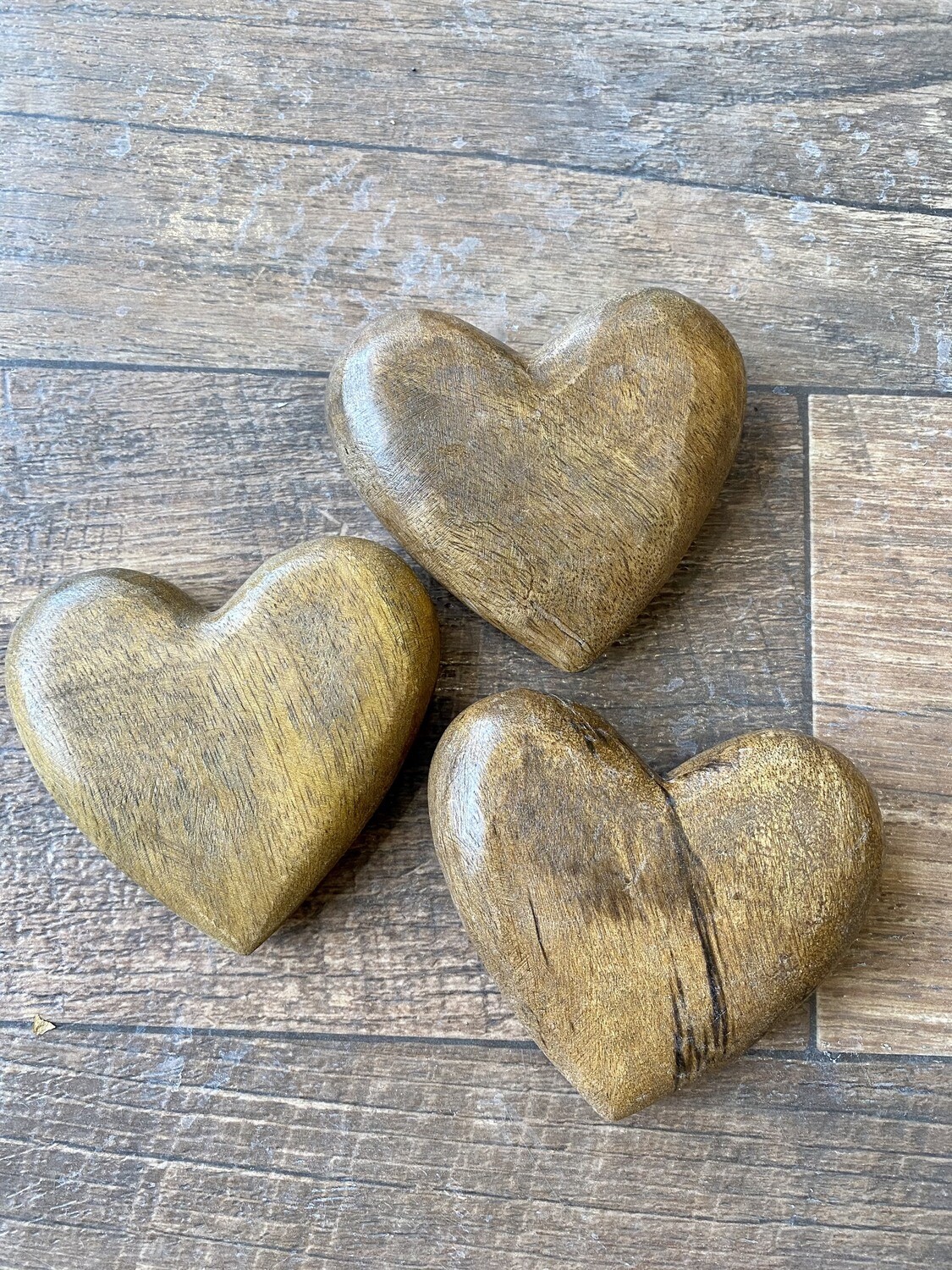 Hand-Carved Mango Wood Heart