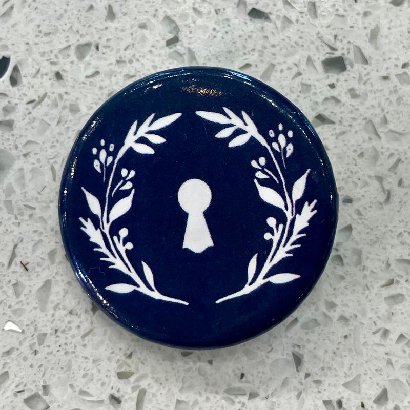 Copper Pony 1.25&quot; Navy Button
