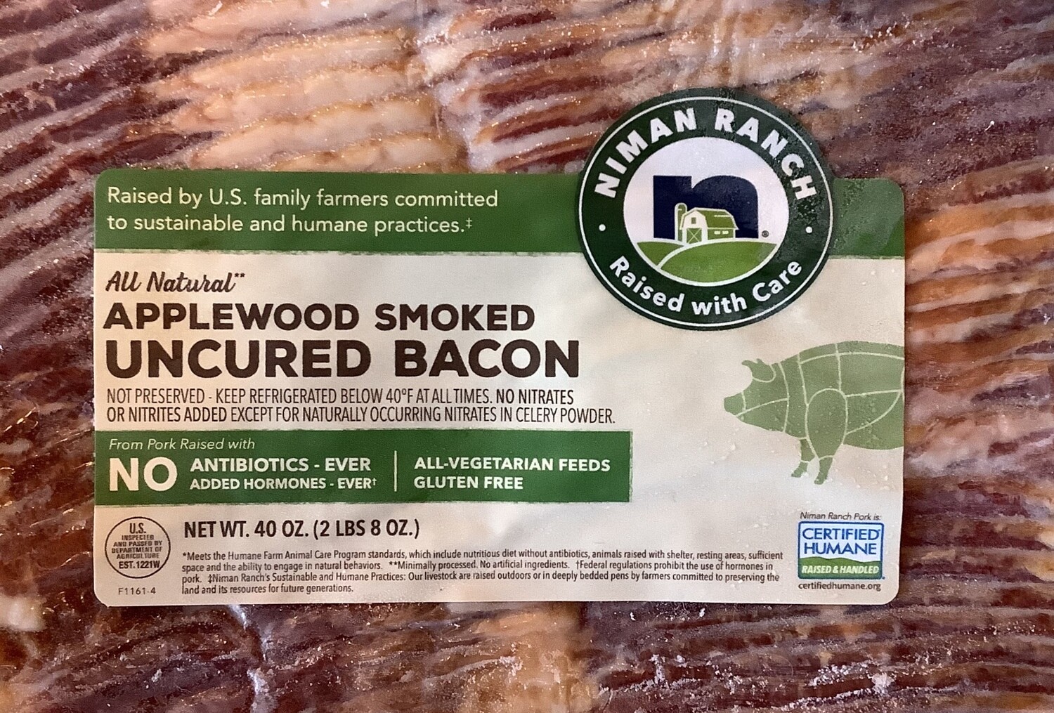 Niman Ranch Applewood Smoked Uncured Bacon