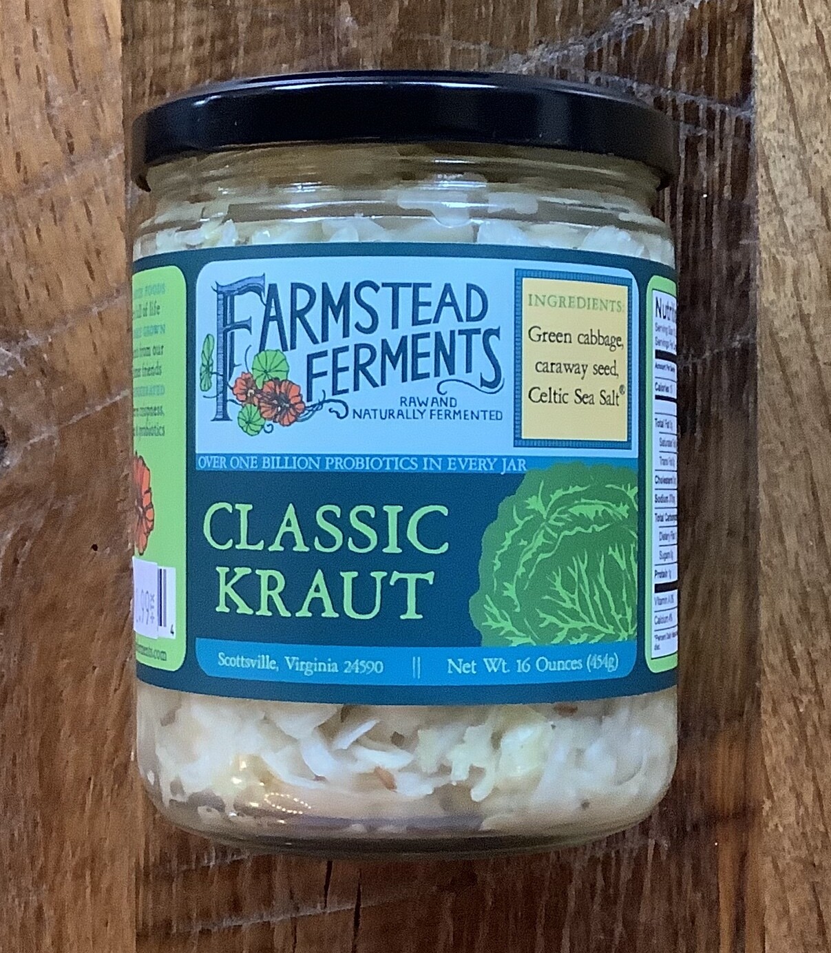 Farmstead Ferments Classic Kraut (16oz) Farmstead Ferments Classic Kraut (16oz)