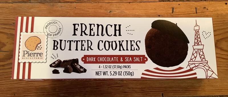 Pierrre French Butter Cookies DARK CHOCOLATE &amp; SEA SALT(5.29 oz)