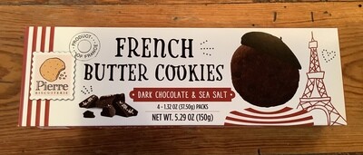 Pierrre French Butter Cookies DARK CHOCOLATE &amp; SEA SALT(5.29 oz)