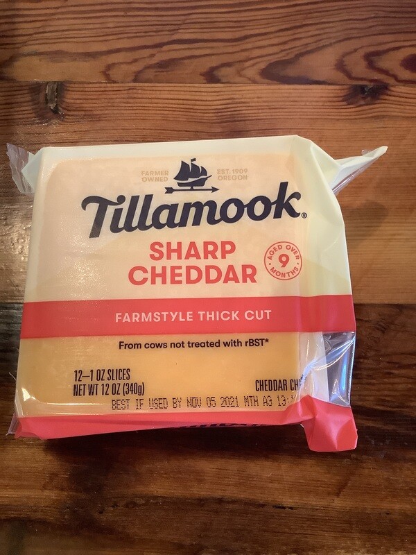 Pre packed Sliced Tillamook Cheddar