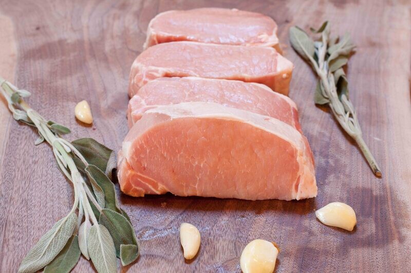 Boneless Pork Loin Chops 2 pack (priced per pound)