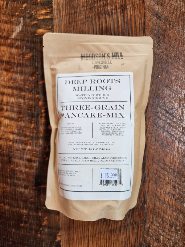 Deep Roots Milling 3 Grain Pancake Mix (1lb)