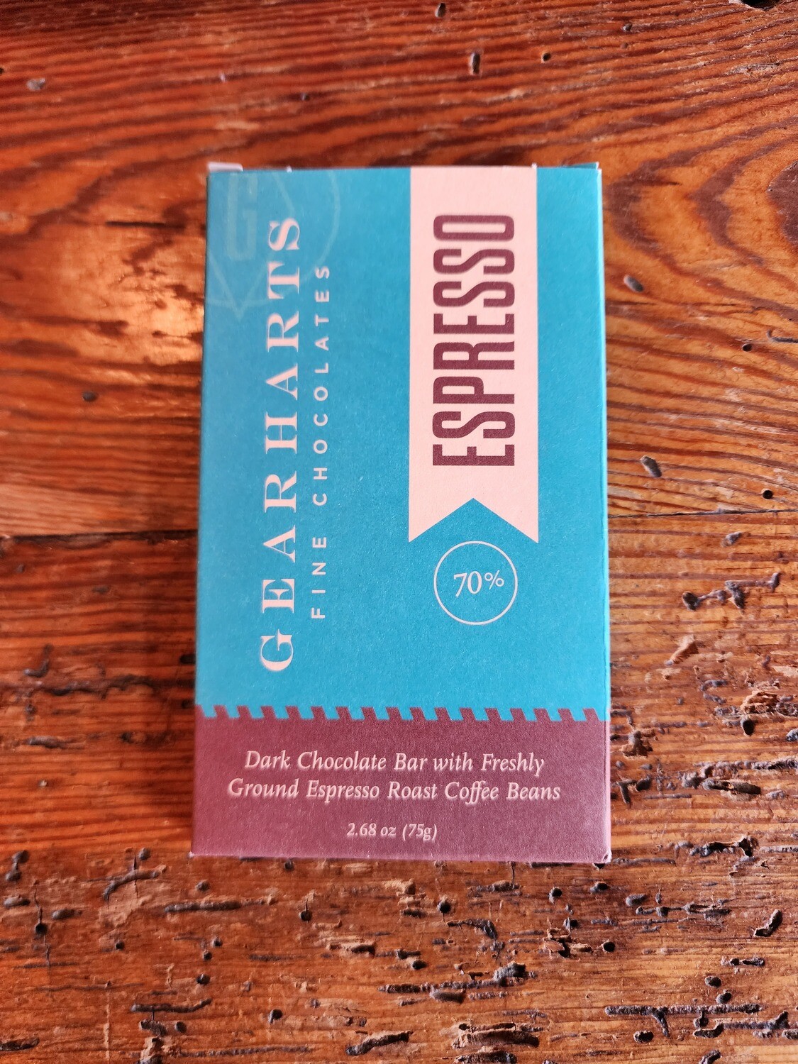 Gearharts Dark Chocolate Espresso Bar Gearharts Dark Chocolate Espresso Bar