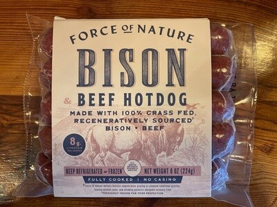 Force of Nature Bison &amp; Beef Hot Dogs (5pk)