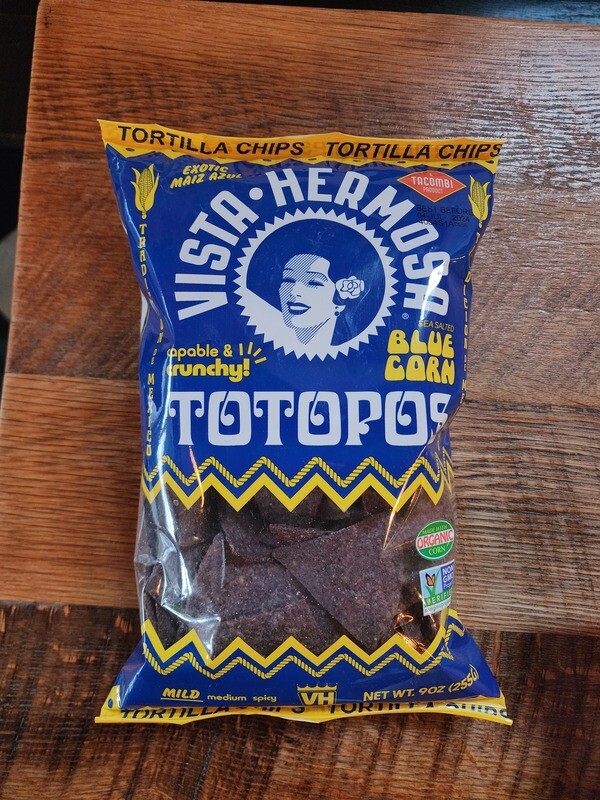 Vista Hermosa Totopos Blue Corn Tortilla Chips