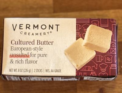 Vermont Unsalted Butter Sticks (8oz) Vermont Unsalted Butter Sticks (8oz)