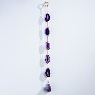 Purple agate wall hanging