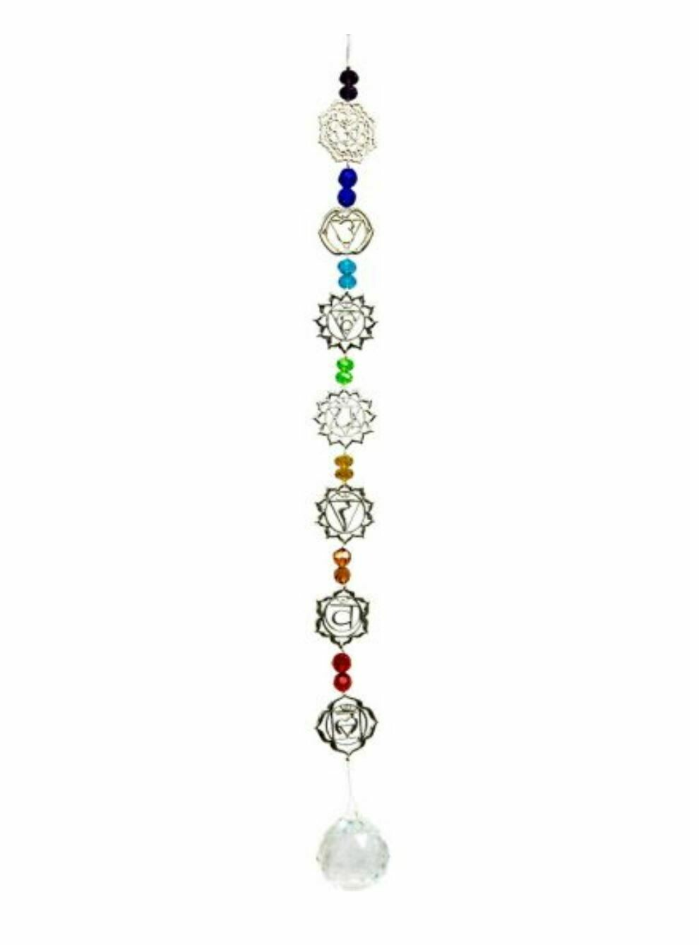 7 Chakra Hanging Crystal With Beads