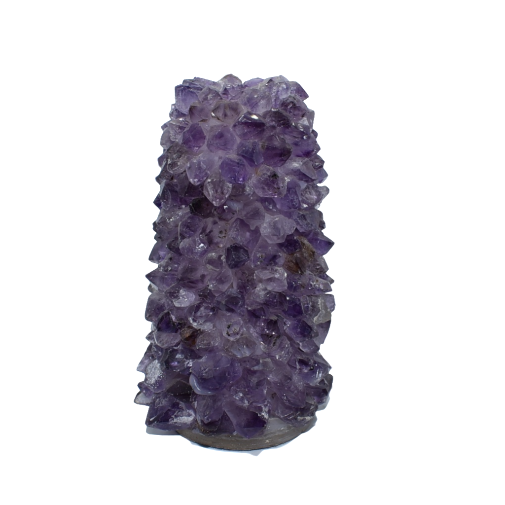 Large Amethyst Taper Candle Holder
