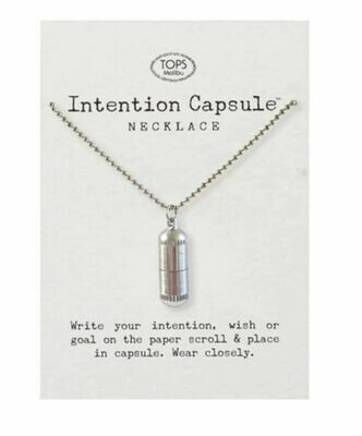 Intention Capsule Necklace Silver