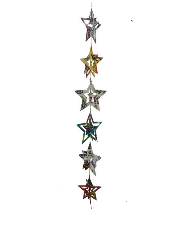 Suzani Print Large Star Paper Garland 25"