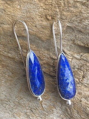 Lapis Lazuli Sterling Silver Dangle Earrings