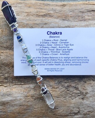 Chakra Balancing Gemstone Wand