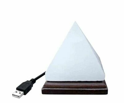 Himalayan White Salt Pyramid Lamp