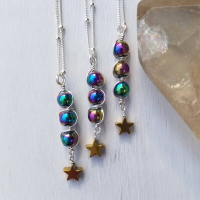 Galaxy Collection Shooting Star Pendant Necklace