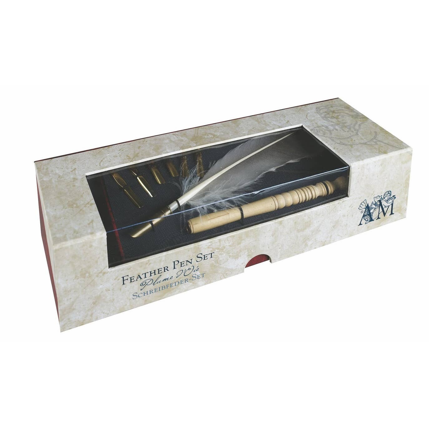 Old World Feather Pen Set