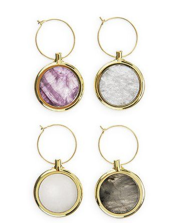 Agate Wine Charms