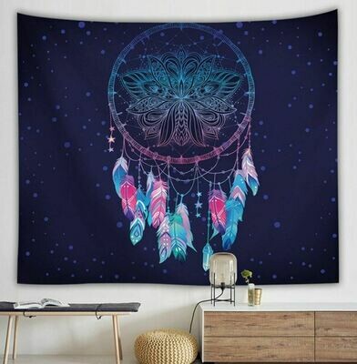 Blue Dreamcatcher Tapestry Wall Hanging 59