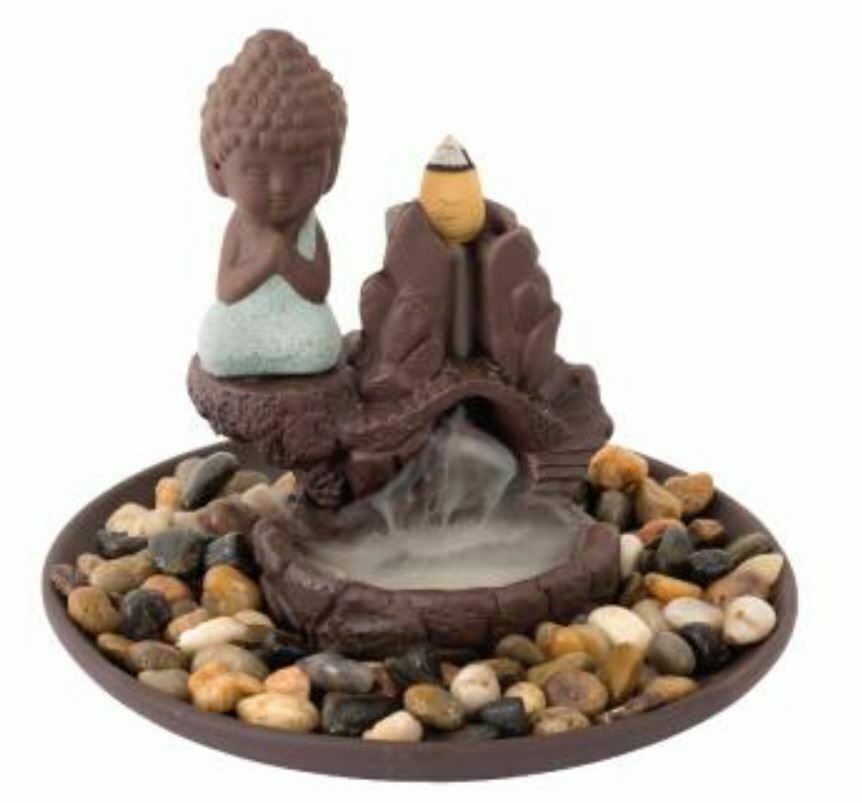 Praying Buddha Backflow Incense Cone Burner