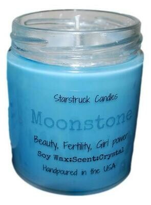 Moonstone Gemstone Jar Candle