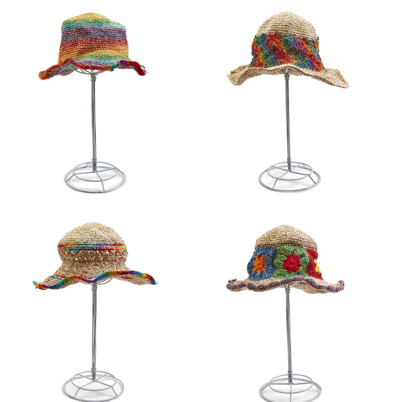 Handmade Hemp Bucket Hat with Flexible Wire Brim