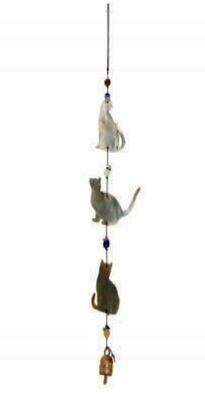 For the Cat Lovers Triple Beaded Nana Bell Wind Chimes