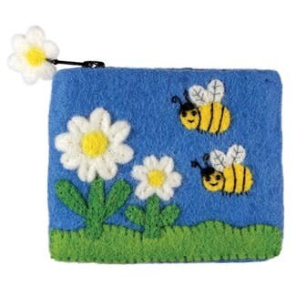 Natural Wool Little Critters Coin Purse Fair Trade