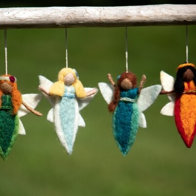 Natural Wool Fairy Ornaments