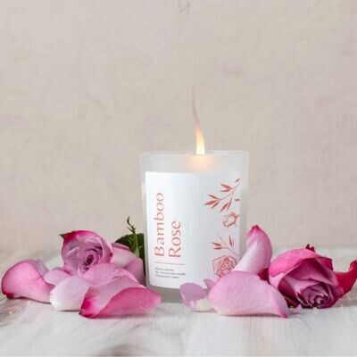 Naturally Scented Bamboo Rose Candle
