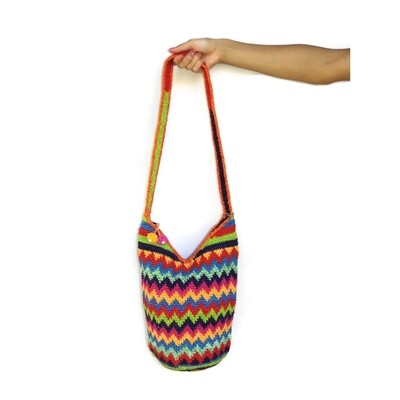 Eliza Crochet Multicolor Boho Bag