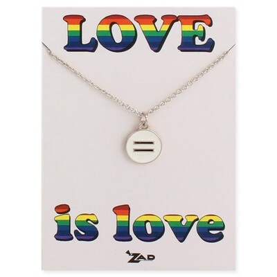 Love is Love Equals Symbol Pendant Necklace