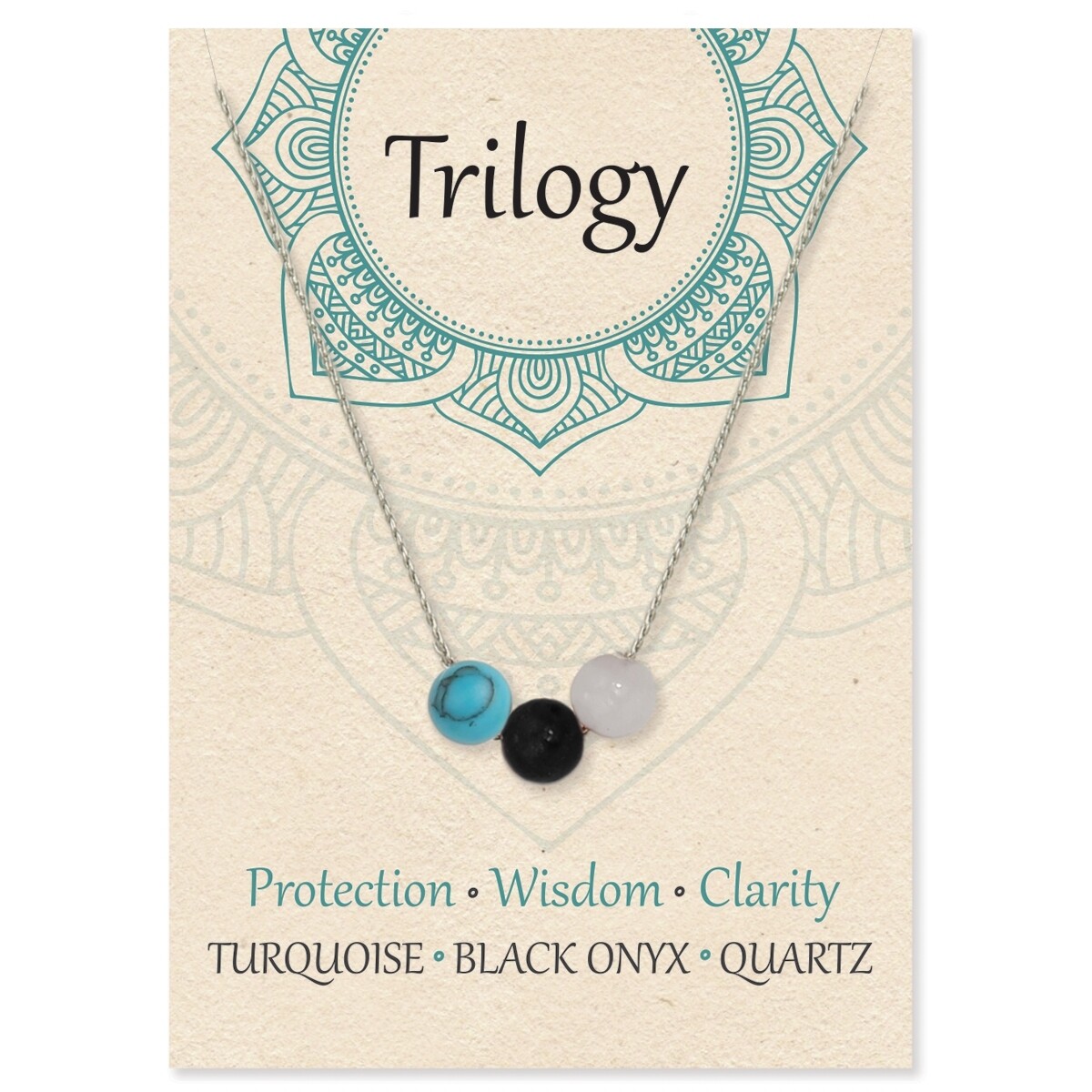 Enlightening Trilogy Round Gemstone Necklace
