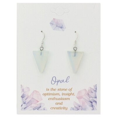 Opal Arrow Stone Earrings