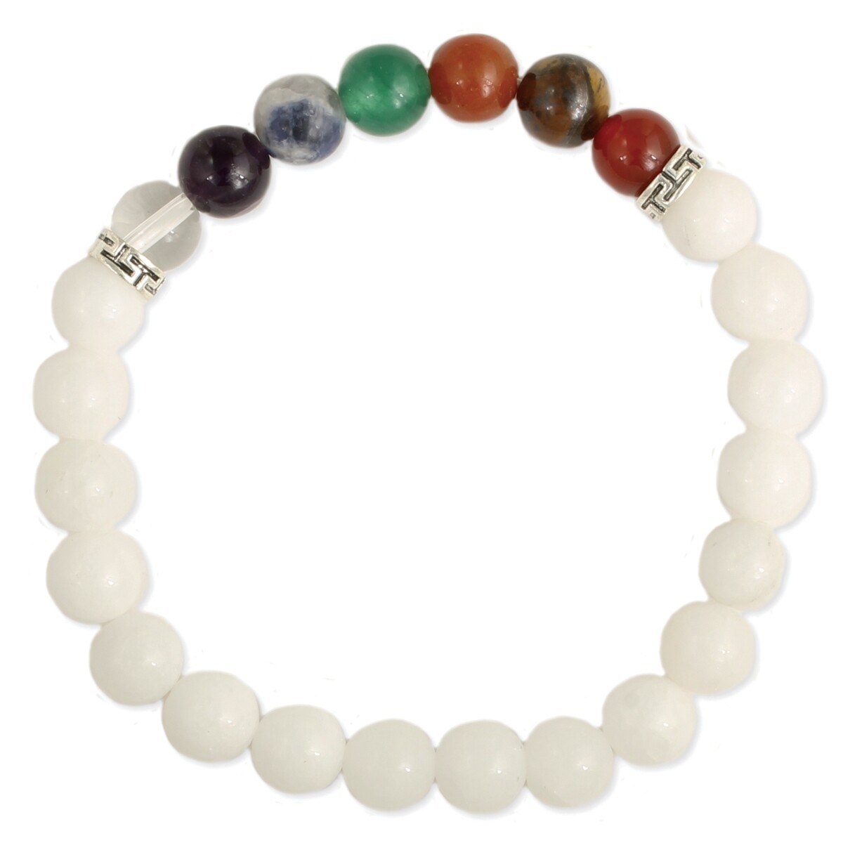 Purity & Balance Chakra White Stone Bracelet