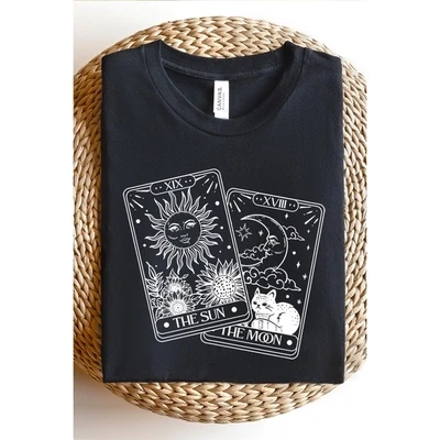 Tarot Card Sun and Moon Unisex Short Sleeve Top