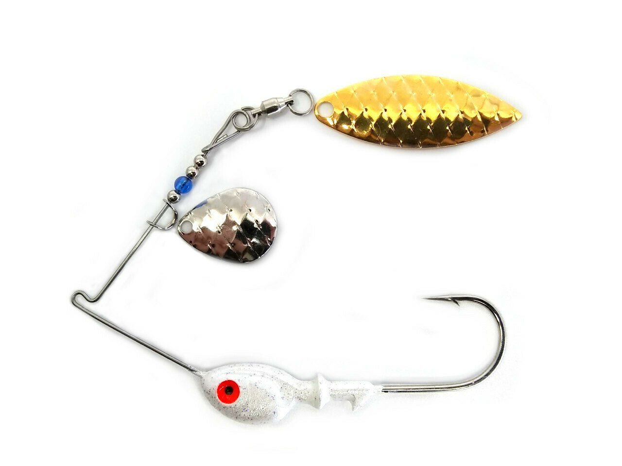 Spinnerbait Colorado Nickel/Willow Gold Scale Blades