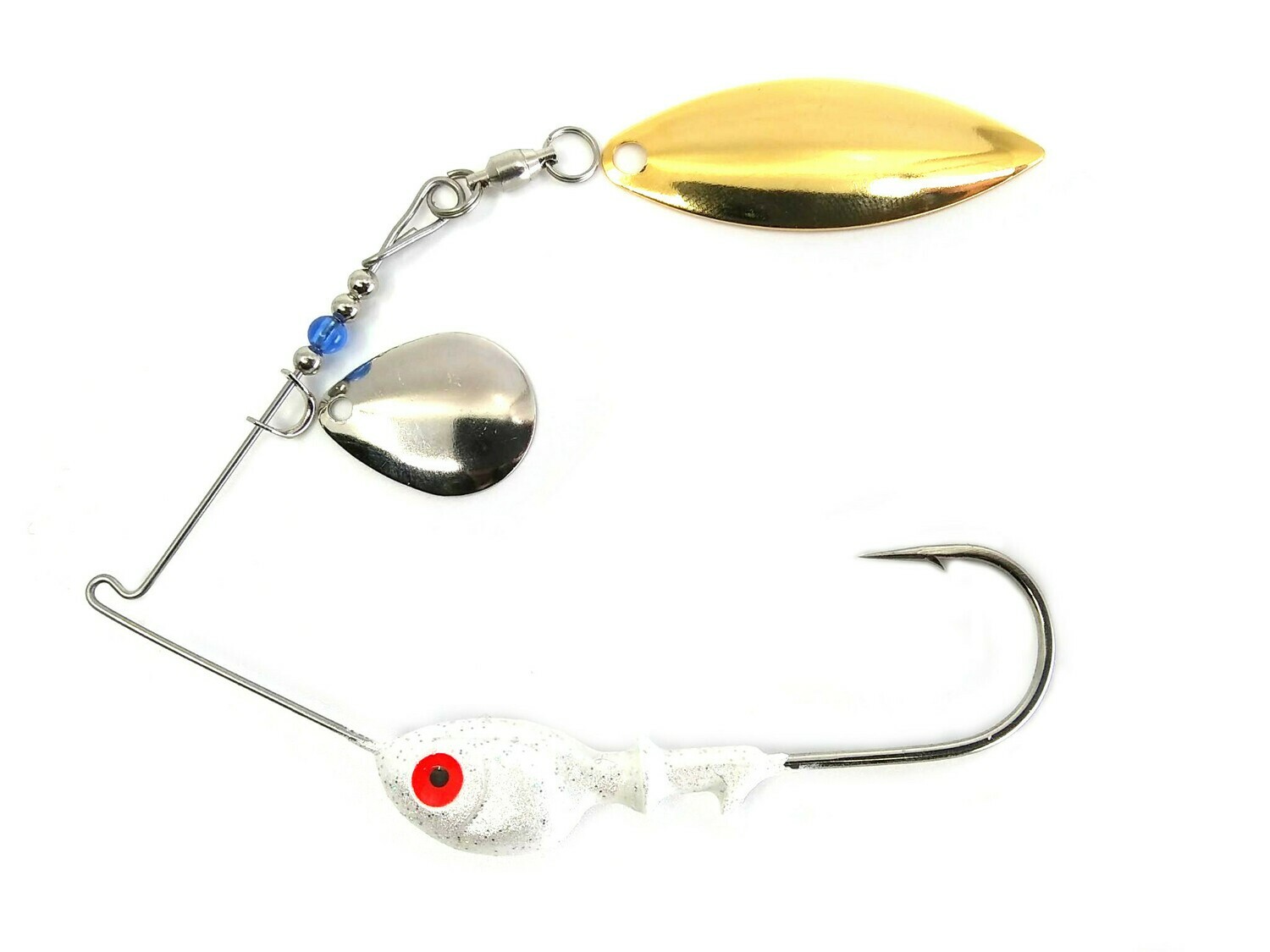 Spinnerbait Colorado Nickel/Willow Gold Plain Blades